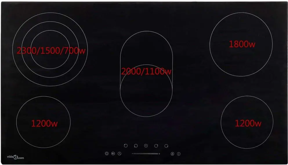 Plita electrica incorporabila VidaXL 51440 (Black)