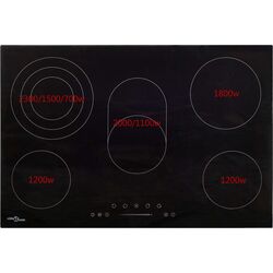 Plita electrica incorporabila VidaXL 51441 (Black) Thumb