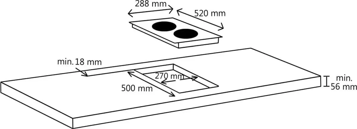 Plita incorporabila cu inductie VidaXL 50786 (Black)