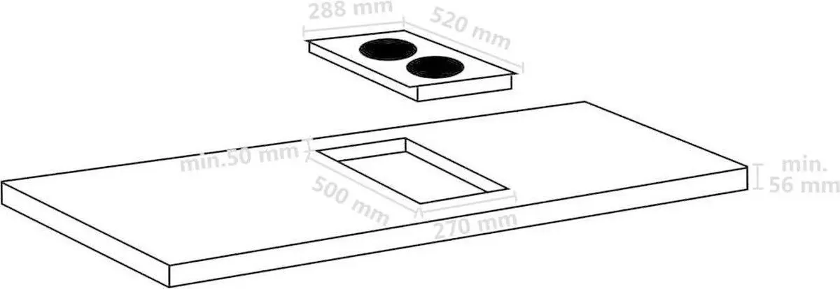 Plita incorporabila cu inductie VidaXL 51438 (Black)