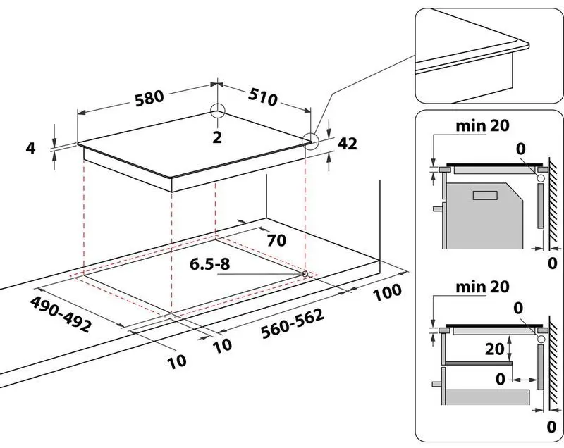 Plita electrica incorporabila Whirlpool AKT 8130 BA (Black)