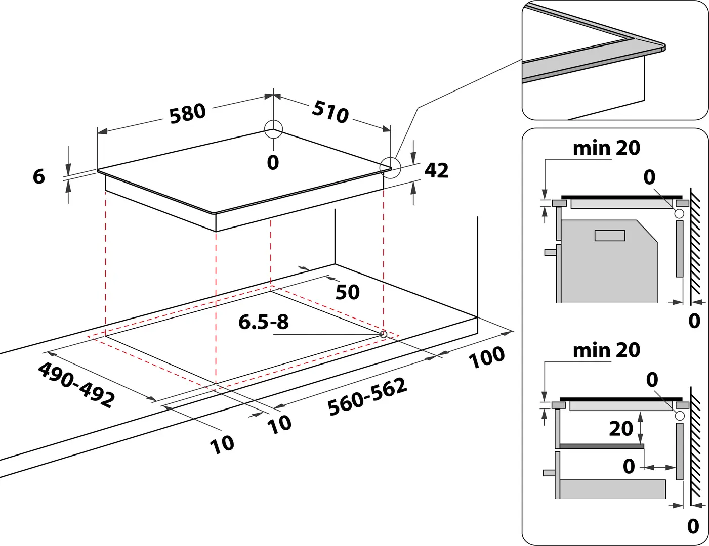 Plita electrica incorporabila Whirlpool AKT 8210 LX (Black) - 4