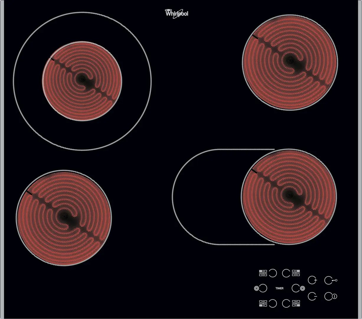 Plita electrica incorporabila Whirlpool AKT 8210 LX (Black)