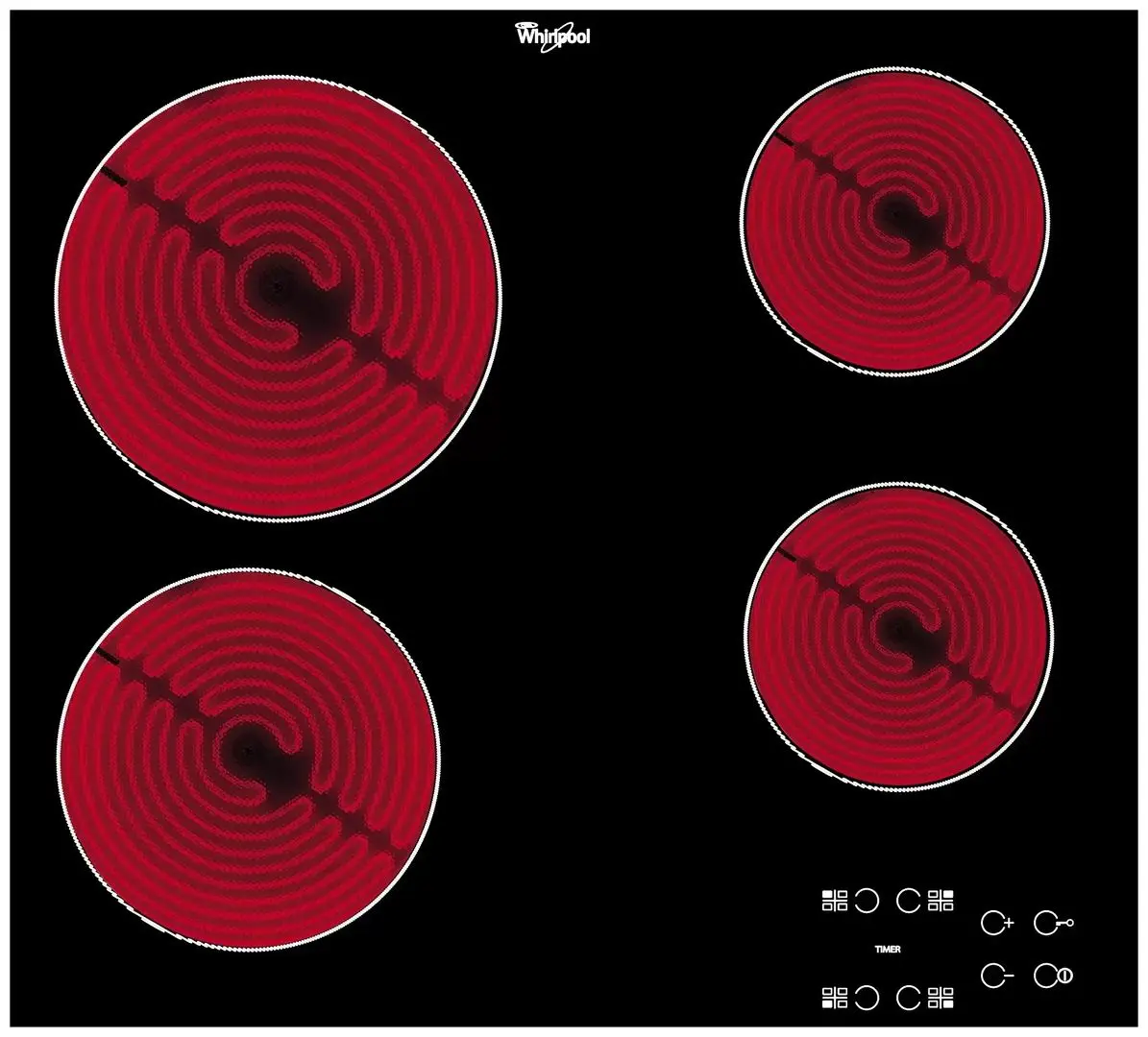 Plita electrica incorporabila Whirlpool AKT8090/NE (Black)