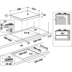 Aragaz incorporabil Whirlpool Gofl 629/WH (White) Thumb