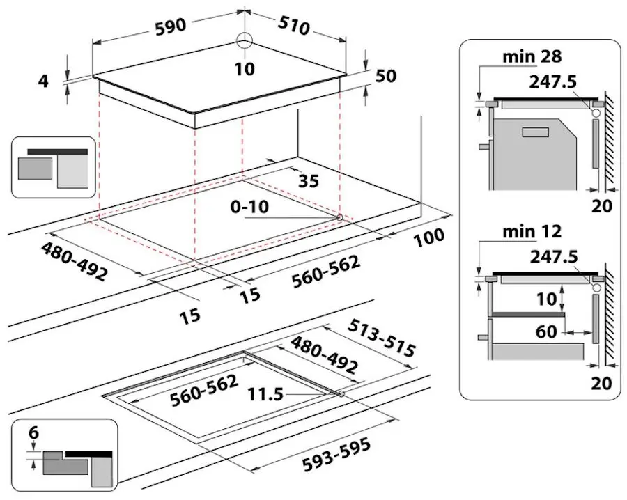 Встраиваемая индукционная варочная панель Whirlpool WF S0160 NE (Black) - 9