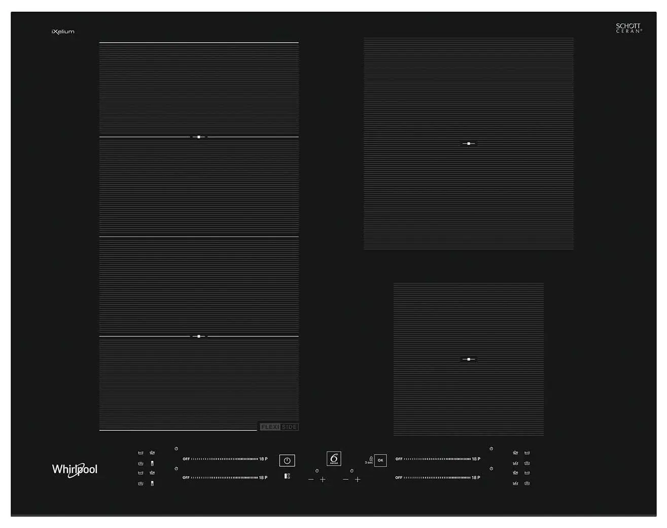 Встраиваемая индукционная варочная панель Whirlpool WF S9365 BF/IXL (Black)