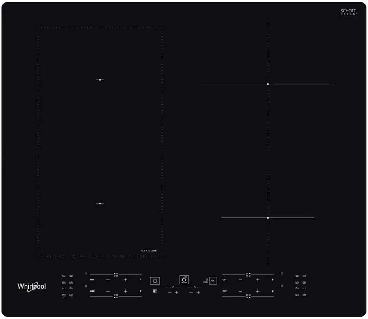 Plita incorporabila cu inductie Whirlpool WL B3360 NE (Black)