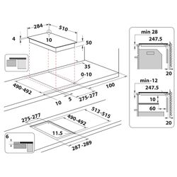 Plita incorporabila cu inductie Whirlpool WS Q0530 NE (Black) Thumb