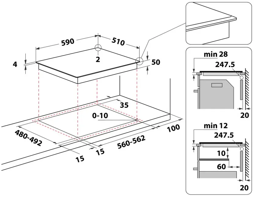 Встраиваемая индукционная варочная панель Whirlpool WL S3160 BF (Black) - 7