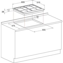 Встраиваемая газовая варочная панель Whirlpool GMT 6422 AN (Black) Thumb