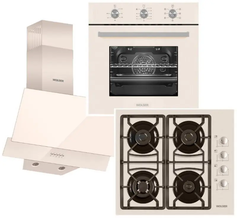 Set electrocasnice incorporabile Wolser WL-122110 + WL-121983 + WL-122112 (Ivory)