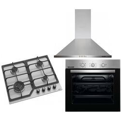 Комплект встраиваемой техники Wolser WL-F6400GBNQ + WL-F66MIX + WL-TR601AF (Inox)