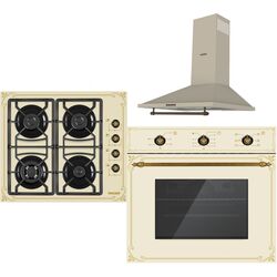 Комплект встраиваемой техники Wolser WL-F6401GTIC + WL-F66 + B60MI (Rustic Ivory)