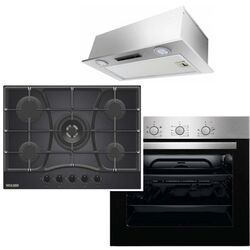 Комплект встраиваемой техники Wolser WL-F6402GTIC70 + WL-F66MIX + WL70IXINC (Black/Inox)