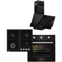 Set electrocasnice incorporabile Wolser WL6400GBNQ + WLF66MSN +WLF60AL (Black)