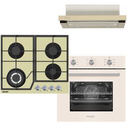 Комплект встраиваемой техники Wolser WL6400GBNQ + WLF67MIV + WL60FGIX (Ivory)