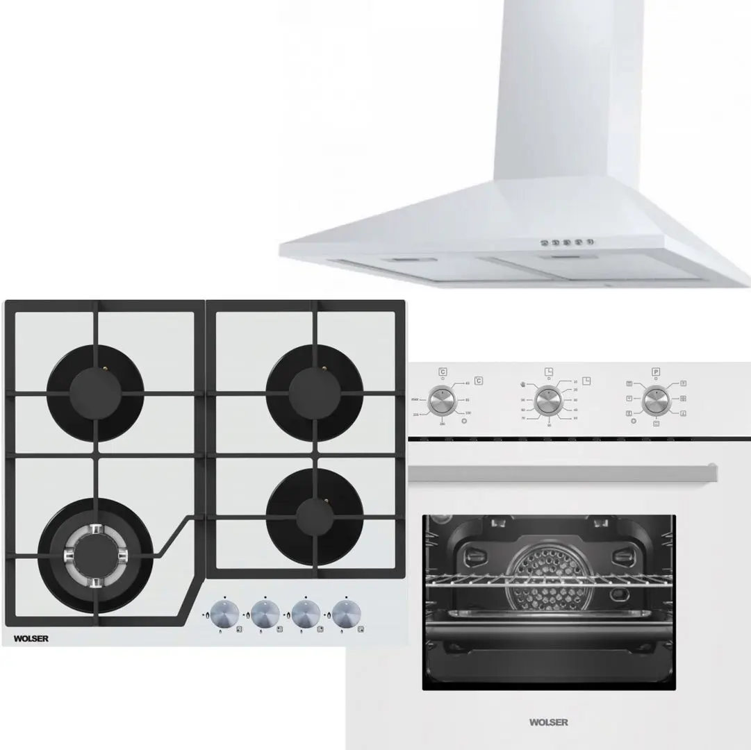 Set electrocasnice incorporabile Wolser WL6400GBNQ + WLF67MW + WLF601AF (White)