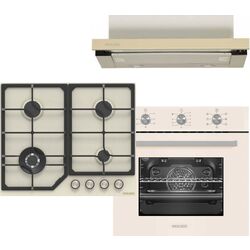 Set electrocasnice incorporabile Wolser WLF6400GBNQ Eco + WLF67MIV + WL60FGIX (Ivory)