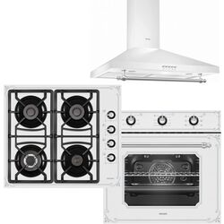 Set electrocasnice incorporabile Wolser WLF6401GTIC + WLF66 + WLB60M (Rustic White)