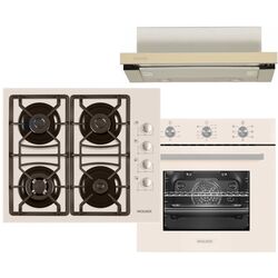 Set electrocasnice incorporabile Wolser WLF6401GTIC + WLF67MIV + WL60FGIX (Ivory)