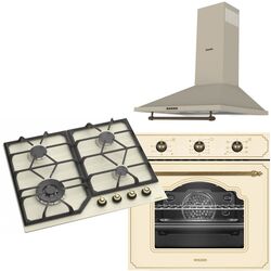 Set electrocasnice incorporabile Wolser WLF6404EN + WLF66 + WLB60M (Rustic Ivory)