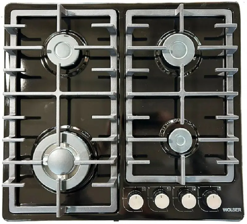 Plita de gaz incorporabila Wolser WL-TR 6400 Turbo FFD (Shiny/Black)