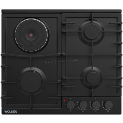 Plita incorporabila combinata Wolser WL-BRD 603G1EL EN FFD (Black)