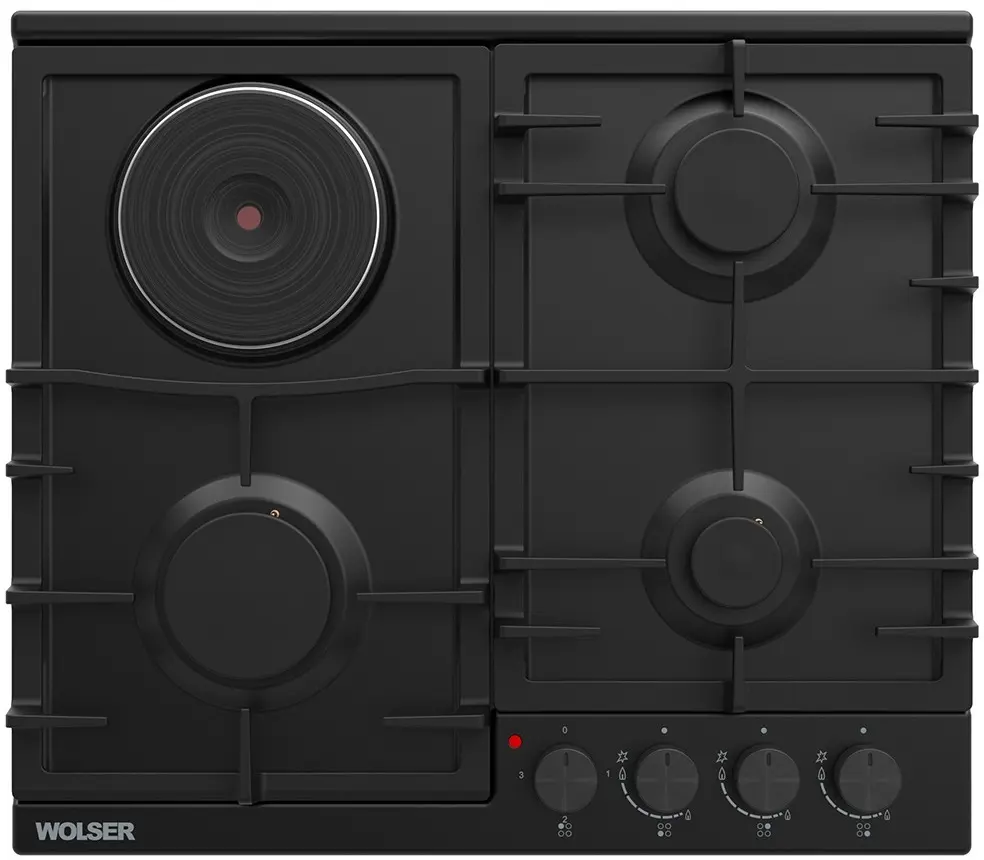 Встраиваемая комбинированная варочная панель Wolser WL-BRD 603G1EL EN FFD (Black)