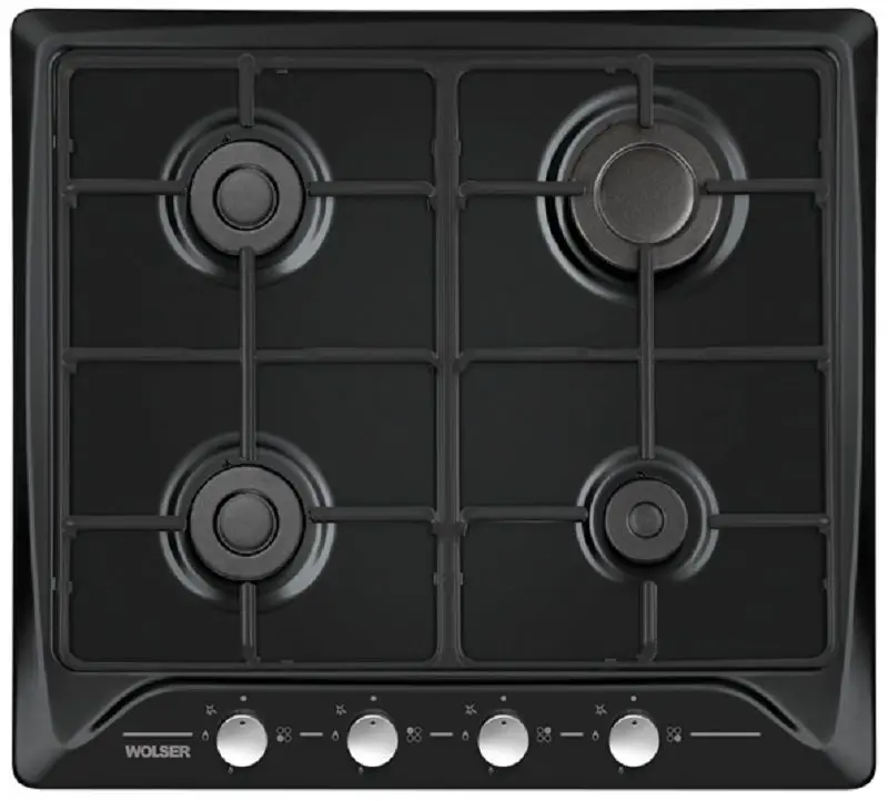 Plita incorporabila pe gaz Wolser WL-F 6400 EN (Black)