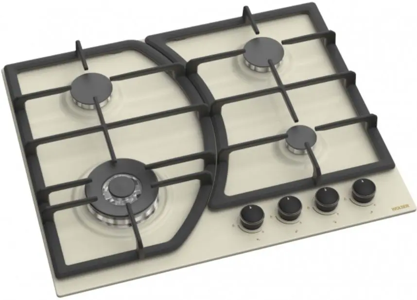 Plita incorporabila pe gaz Wolser WL-F 6400 EN Turbo FFD (Ivory)