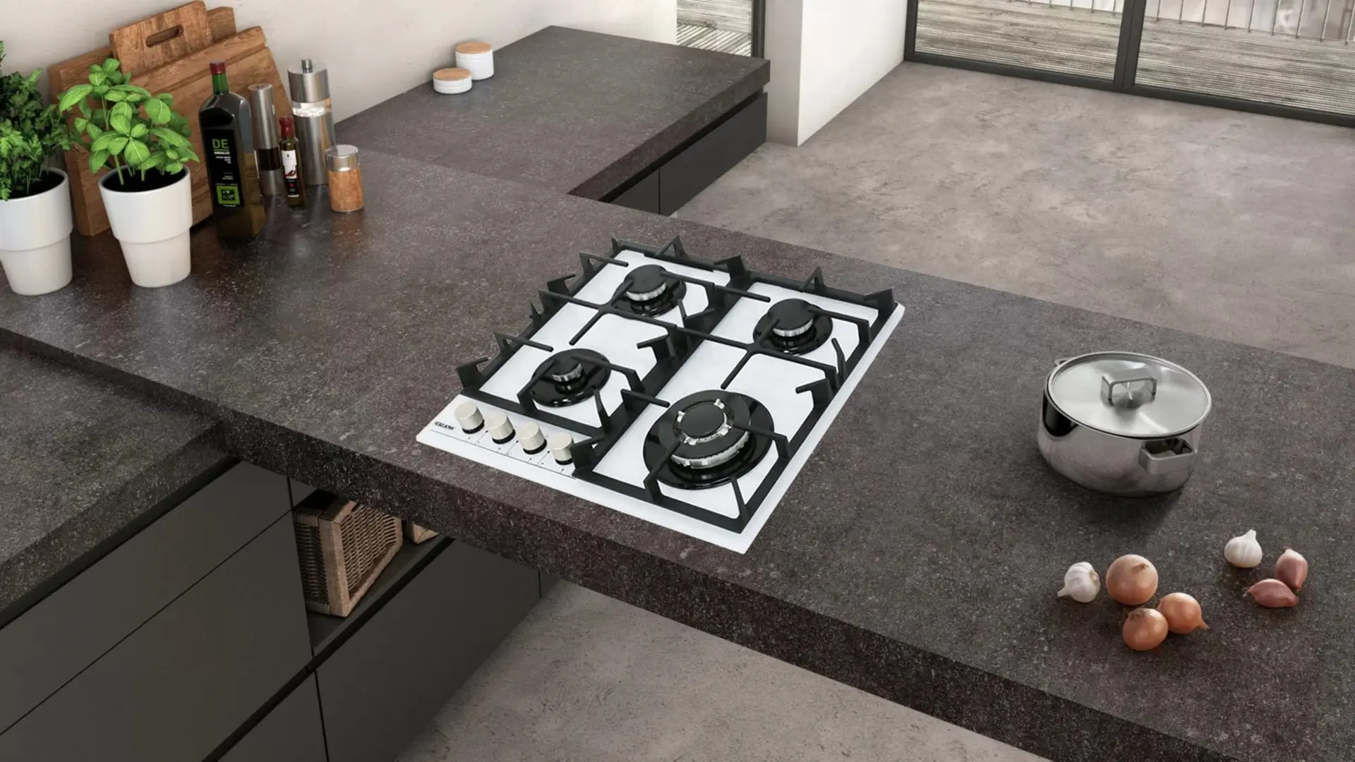 Plita de gaz incorporabila Wolser WL-KF 6400 FFD (White)