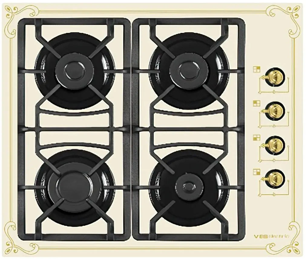 Встраиваемая варочная газовая панель Zanetti Eco 1140 Crem (Beige)