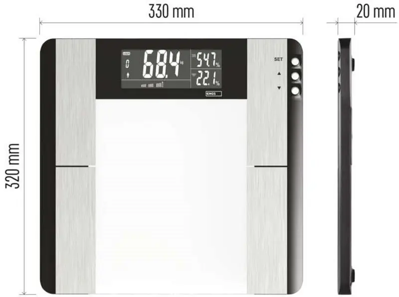 Cantar de podea Emos EV104 (Silver/Black)