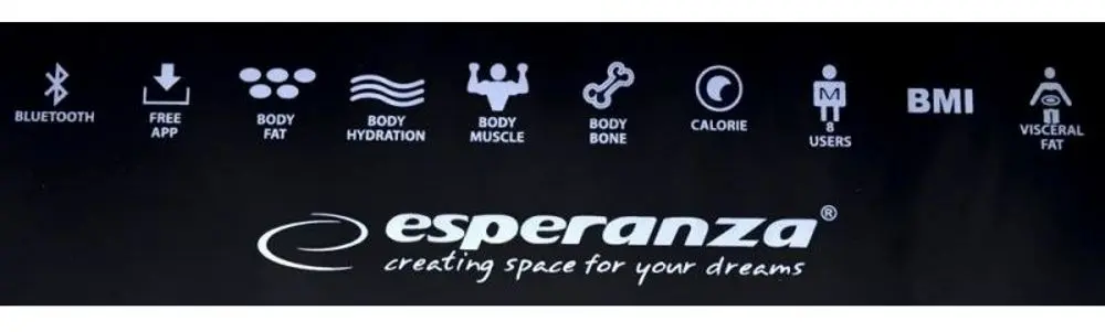 Весы напольные 8в1 Esperanza EBS016K (Black)