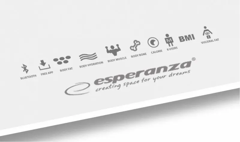 Весы напольные 8в1 Esperanza EBS016W (White)