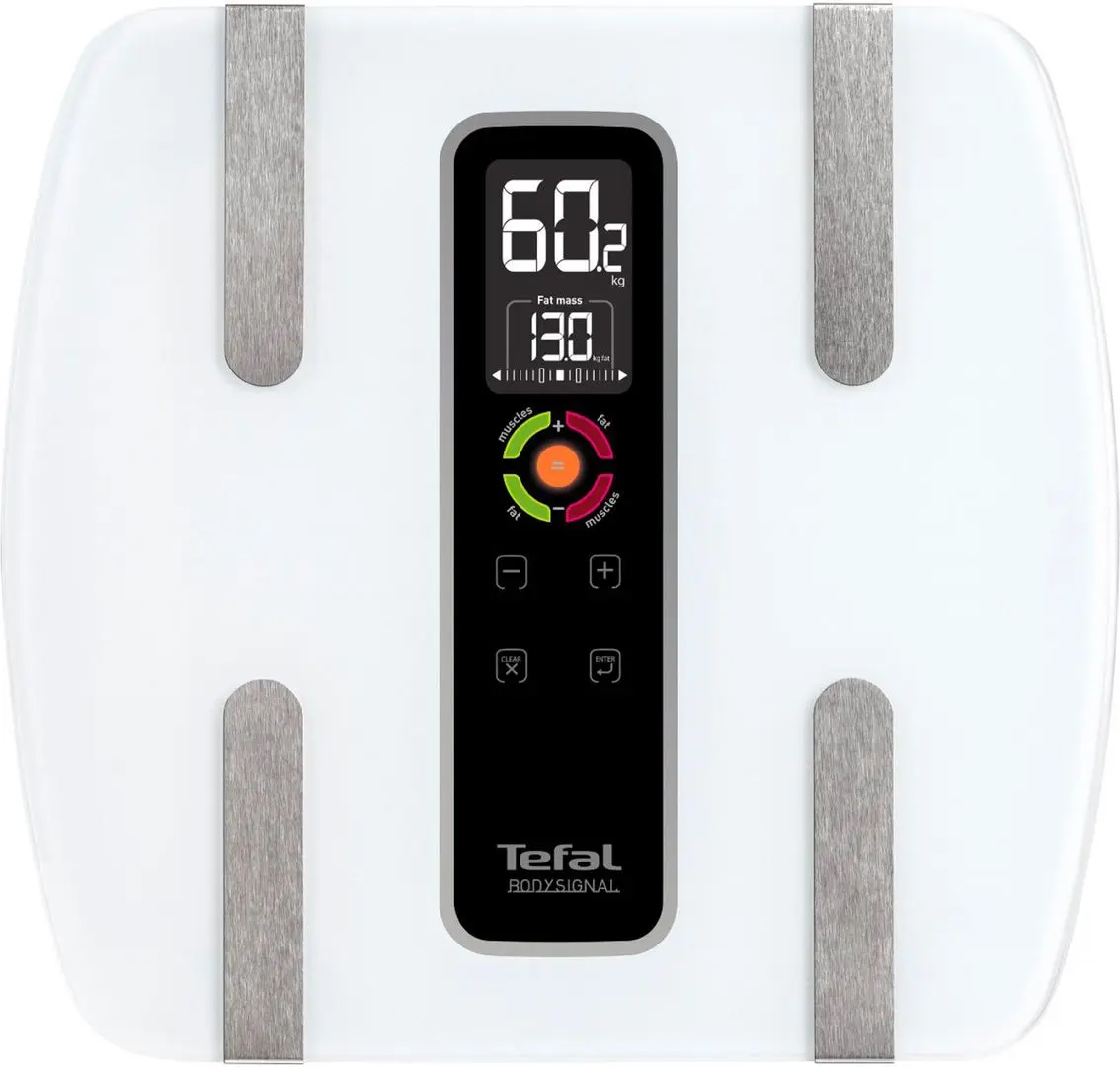 Cintar de podea Tefal Bodysignal BM7100 (Pearl White/Aluminum)