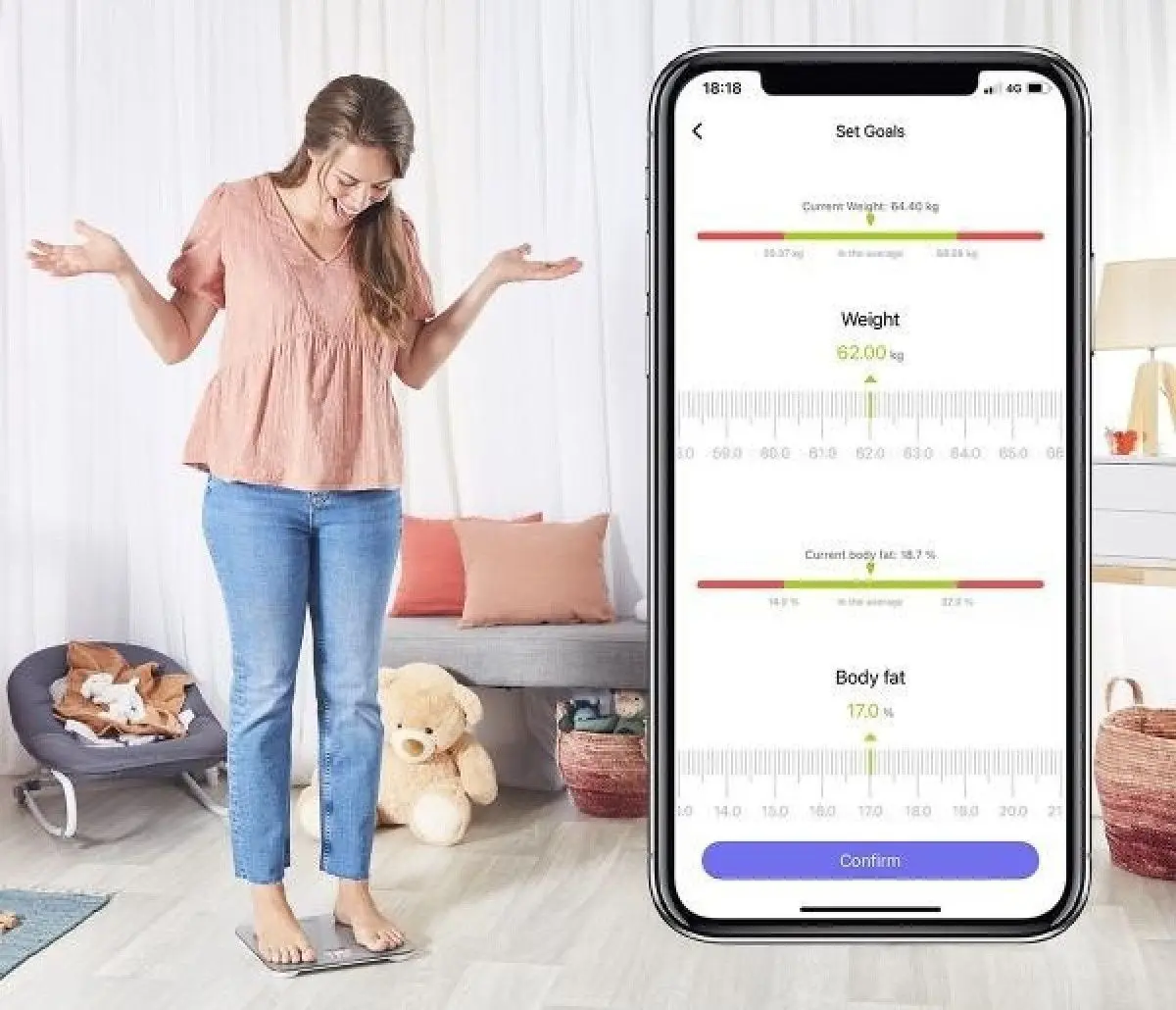 Cantar de podea Tefal Goodvibes Life BM9600S1 (Grey)