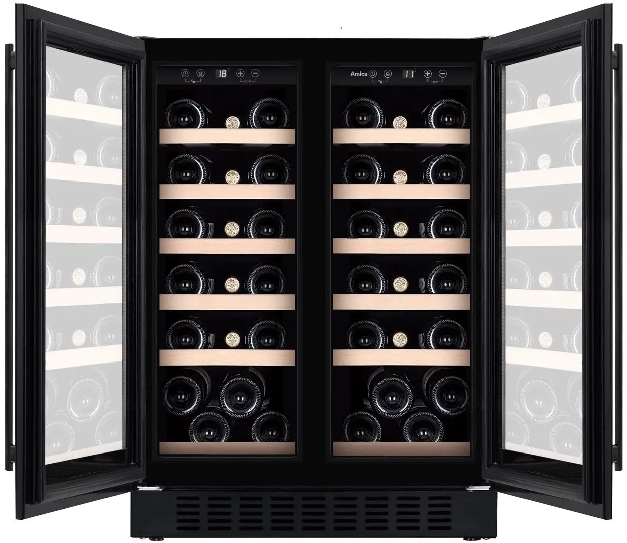 Vitrina de vinuri Amica WCF2V60B38.1 (Black)