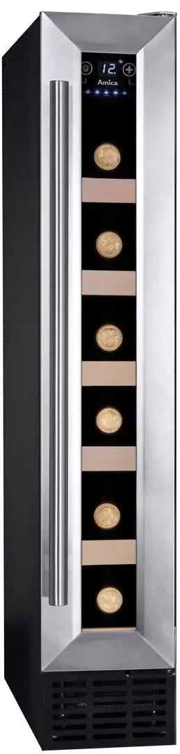 Vitrina de vinuri incorporabila Amica WK 341 101 E (Silver/Black)