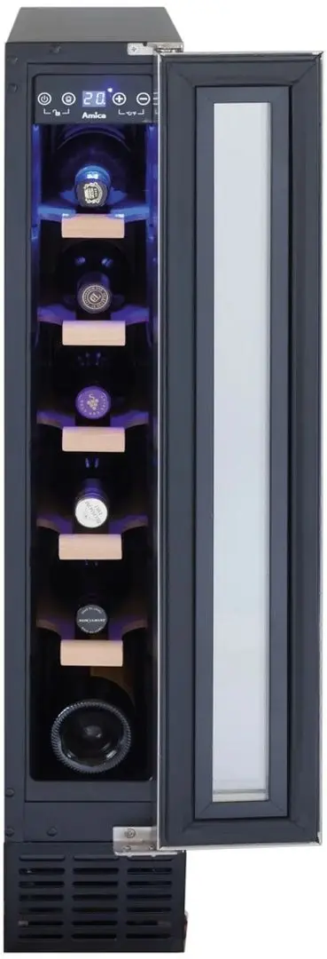 Vitrina de vinuri incorporabila Amica WK 341 101 E (Silver/Black)
