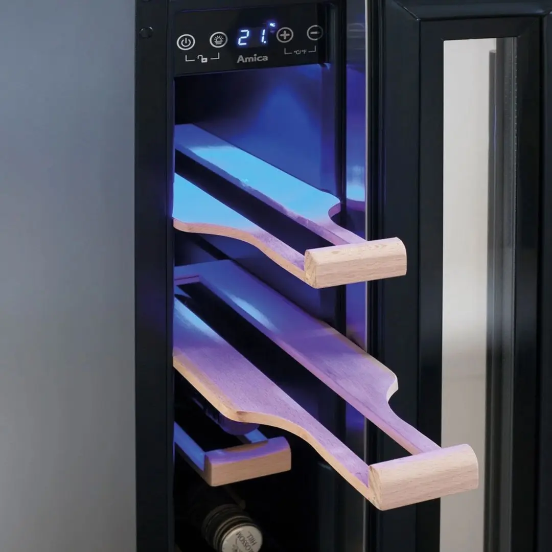 Vitrina de vinuri incorporabila Amica WK 341 101 E (Silver/Black)