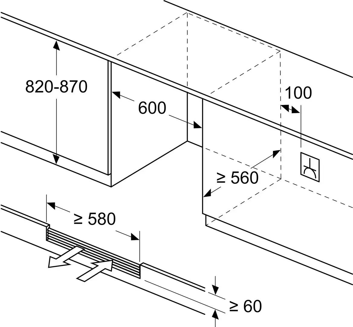 Vitrina de vinuri incorporabila Bosch KUW21AHG0 (Black)