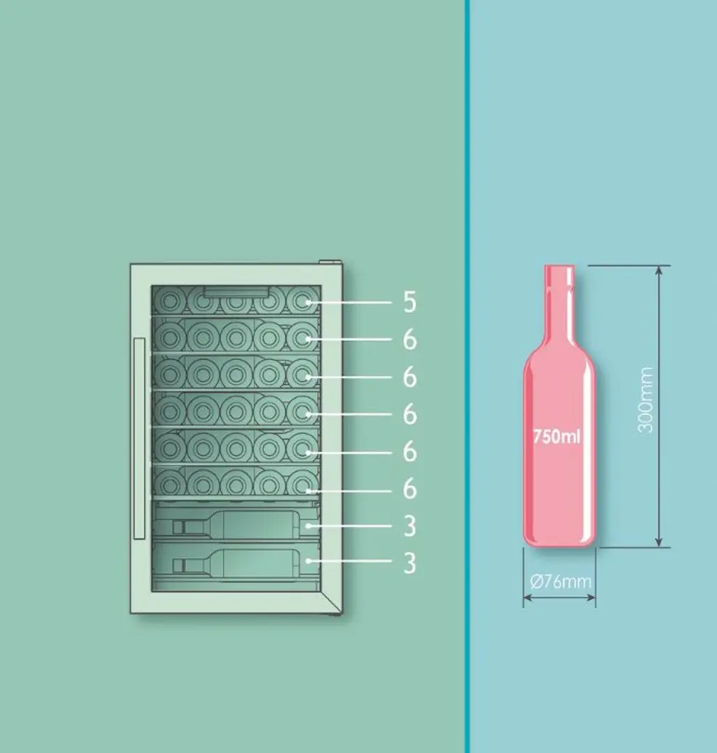 Vitrina de vinuri Candy CWC 150 EM/NF (Black)