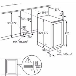 Vitrina de vinuri incorporabila Electrolux EWUS020B5B (Black) Thumb