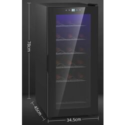 Vitrina de vinuri Homcom 800-196V90BK (Black) Thumb