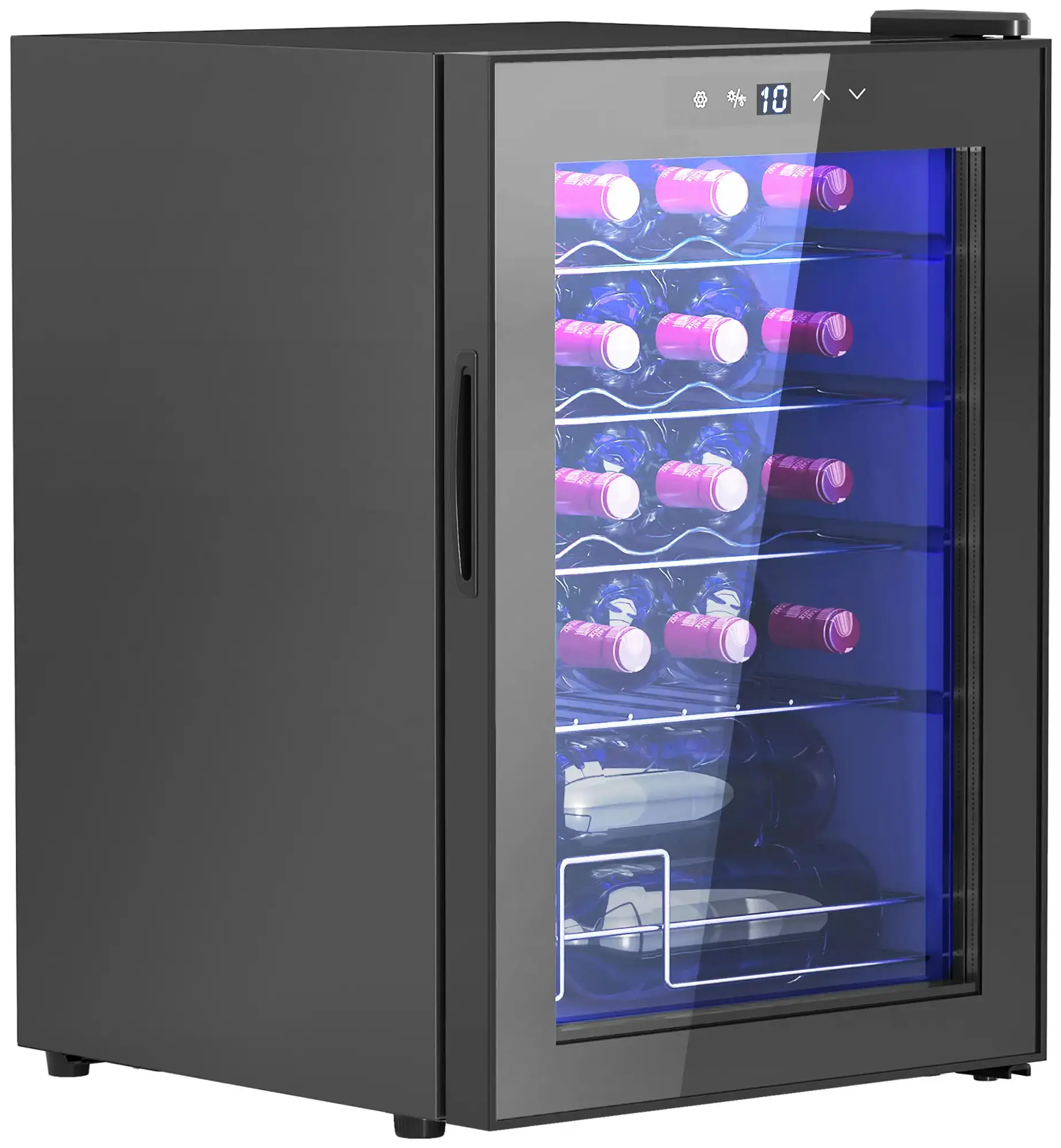 Vitrina de vinuri Homcom 800-242V90BK (Black) - 2