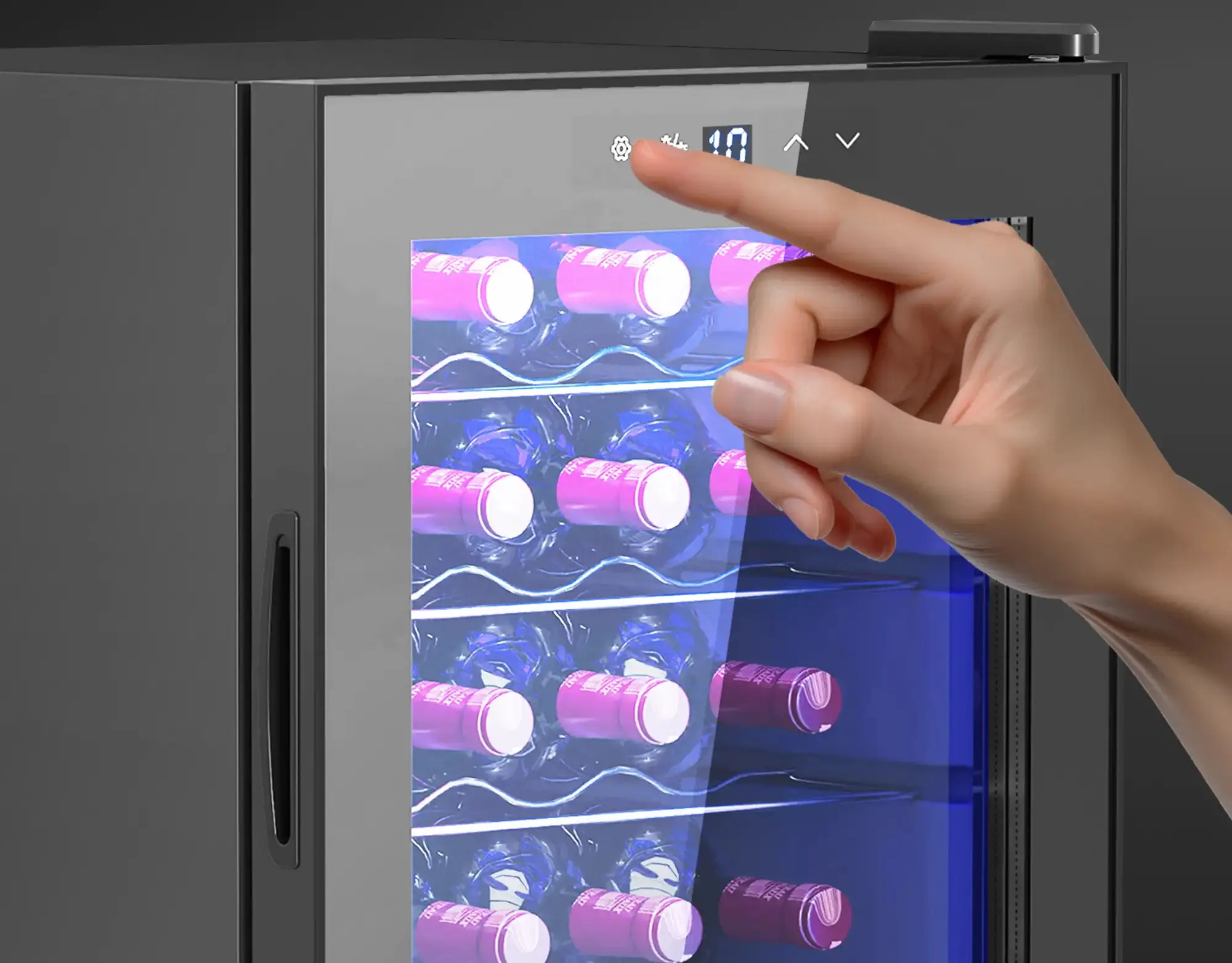 Vitrina de vinuri Homcom 800-242V90BK (Black) - 4