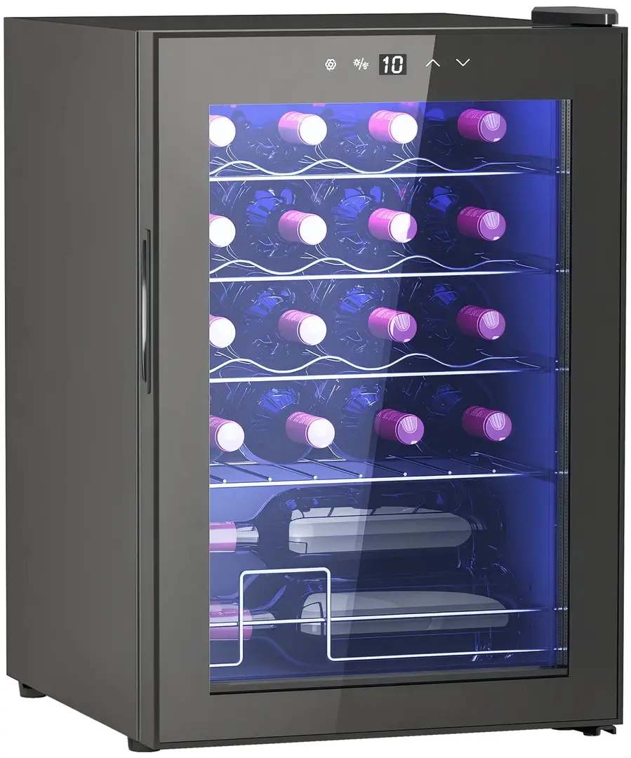 Vitrina de vinuri Homcom 800-242V90BK (Black)