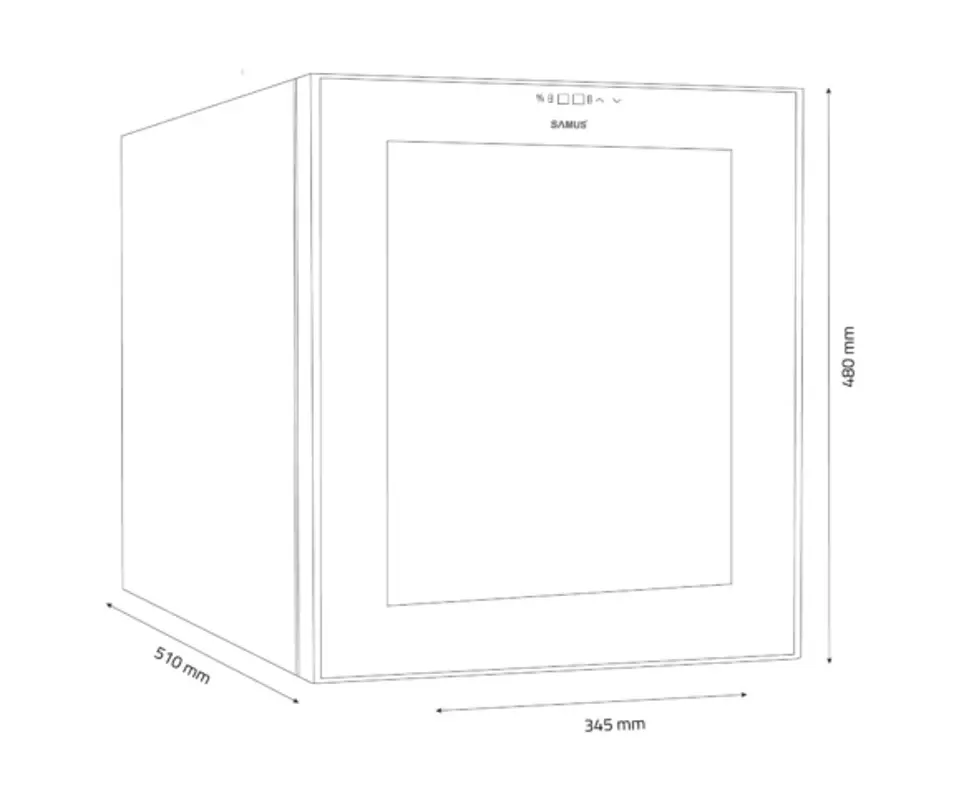 Vitrina de vinuri Samus SRV37CR12 (Black)
